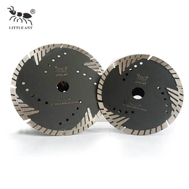 Hoja de diamante turbo con dientes triangulares para dientes de cuerpo de protección de hormigón de piedra arenisca de granito