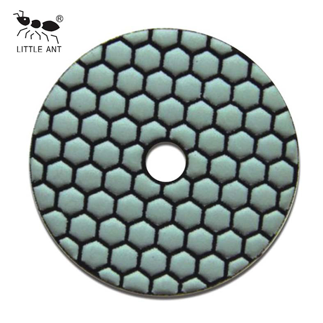 Hexagonal almohadilla de pulido seco para mármol de granito de hormigón de hormigón pulidor de pulidor portátil